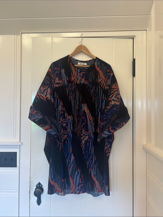 Henrik Vibskov Dresses & Skirts - Women’s Navy Abstract Print Dress - Blue & Red